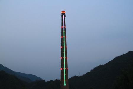 烟囱城市温度计亮化
